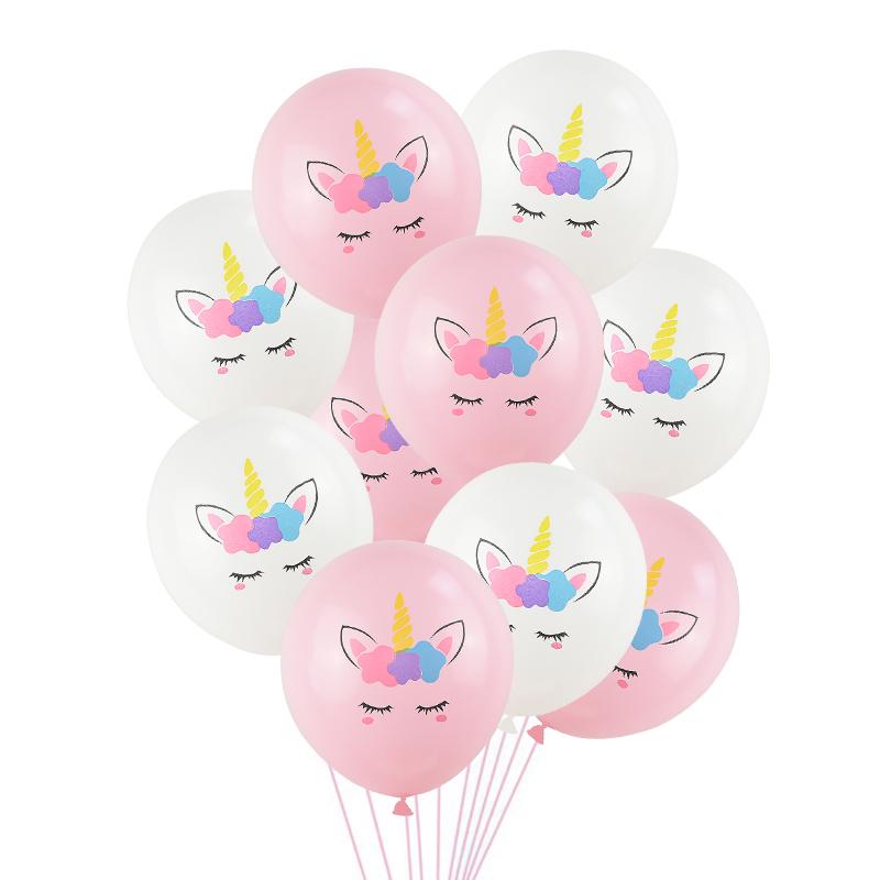 1 Set Einhorn Partyballons Geburtstagsballon Einhorn Dekoration Latex Konfetti Ballon Geburtstagsfeier Dekoration Ballons Kinder