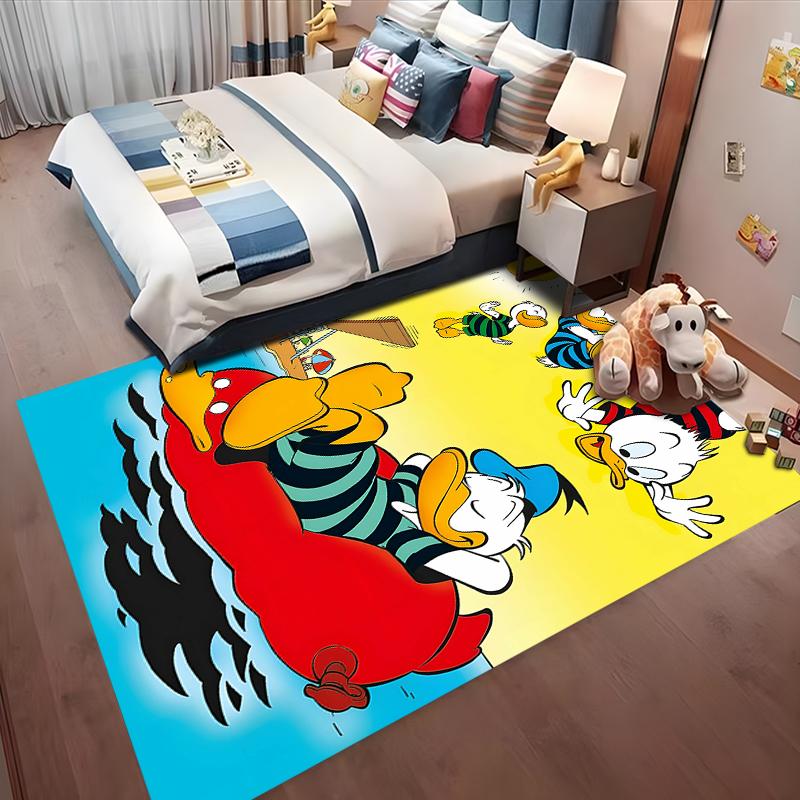 Cute Donald Duck Pattern Printed Carpets Bedroom Play Mats Rug Bedroom Decor Carpet Livingroom Rug Crawl Mat Gift Rug Potdemiel
