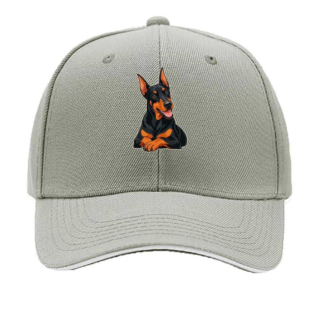 Playful DoberUnisex Portrait Graphic St Sandwich Baseball Cap Sun Cap Outdoor Workouts Hat