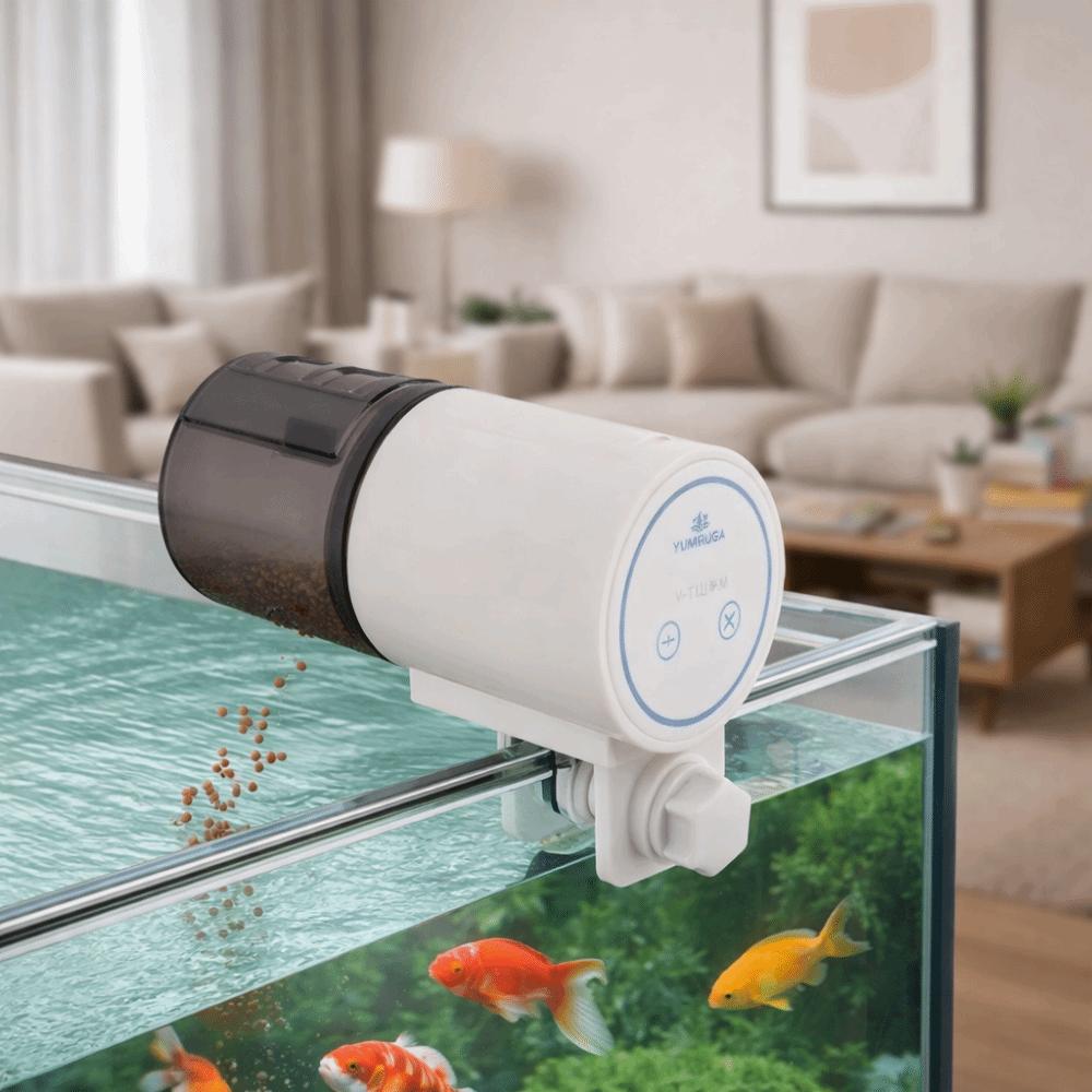 Electric Fish Food Dispenser Moisture-Proof Smart Timer Feeder  For Aquariums