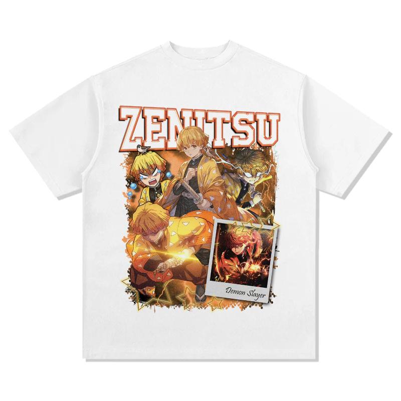 Demon Slayer Japanese Anime Pure Cotton Tshirt Summer Men and Women Anime Enthusiasts Fashion Casual Retro Short Sleeve Tshirt