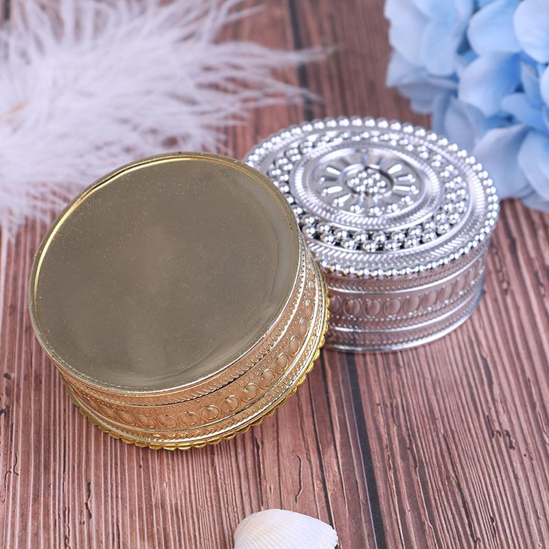 Creative Plastic Round Candy Box Wedding Vintage Chocolate Gift Treat Boxes