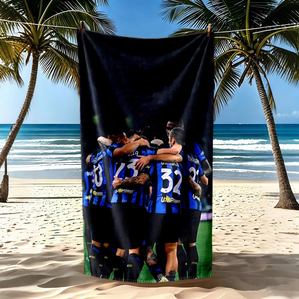 Inter Milan Beach Towel Quickdry Soft Microfiber Comfortable Lightweight Portable For Swimmingbeachcamping Travel Beach Accessoriesgym