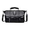 Punk Style Bags for Women Skull Leather PU Shoulder Bag Large Capacity Black Shoulder Bag