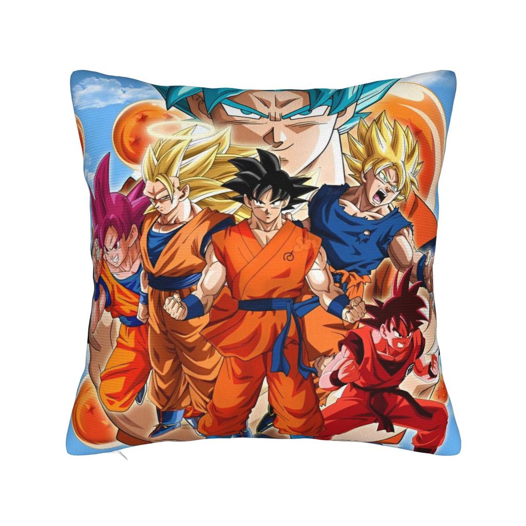 Anime Dragon Ball Square Pillow Cases Cushion Cover Funny Zippered Decor Pillowcase for Bed 4545cm