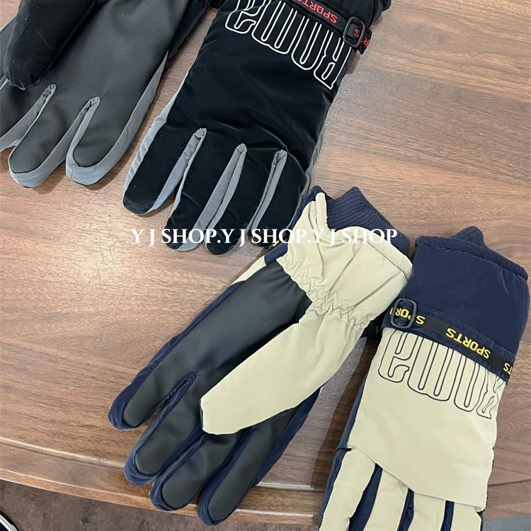 Damen Winter Outdoor Skihandschuhe Plus Samt zum Warmhalten beim Fahren mit einem Elektrofahrrad zum Schutz vor Kälte und winddicht mit Touchscreen