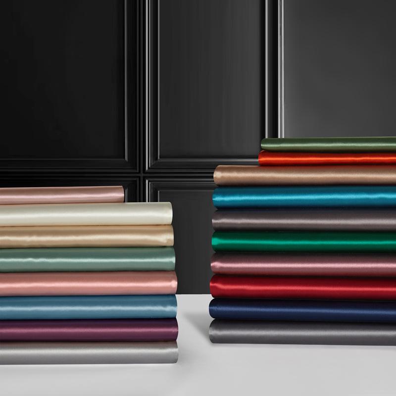 Double-Sided Mulberry Silk Satin Pillowcase - Solid Color