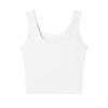 Fila Milano Italian Luxury Sports Series Lifestyle Soft Casual Versatile Slim Fit Tank Top Women Tops Cloud-White F11W525106F-WT