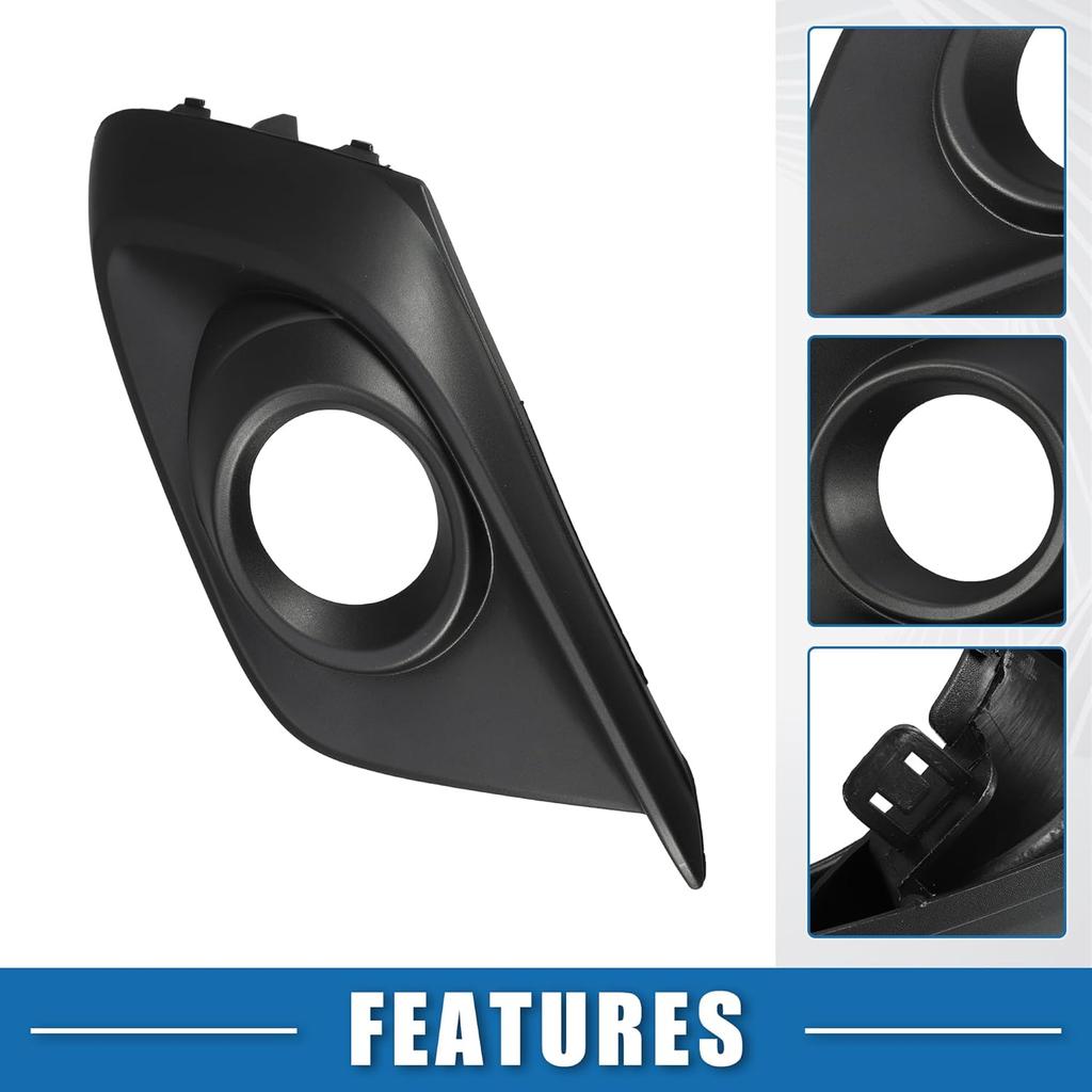 Front Left Right Side Fog Light Grille Cover No.BHN150C11A/BHN150C21A Bumper Fog Lamp Frame Grille Cover Cap Trim for Mazda 3 2014 2015 1 Pair