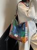 Bohemian Fashion Reusable Fabric Shoulder Bag With Zipper Closure For Work