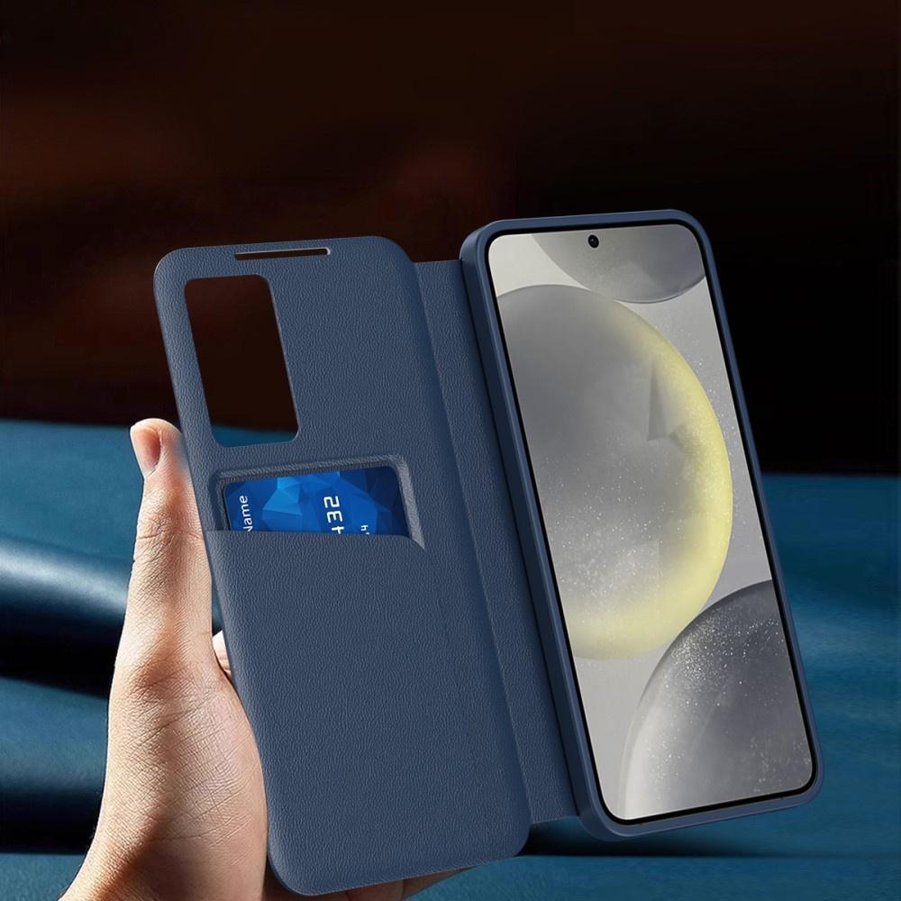 Samsung Galaxy S25+ Plus Smart View Wallet Flip Case, Blue