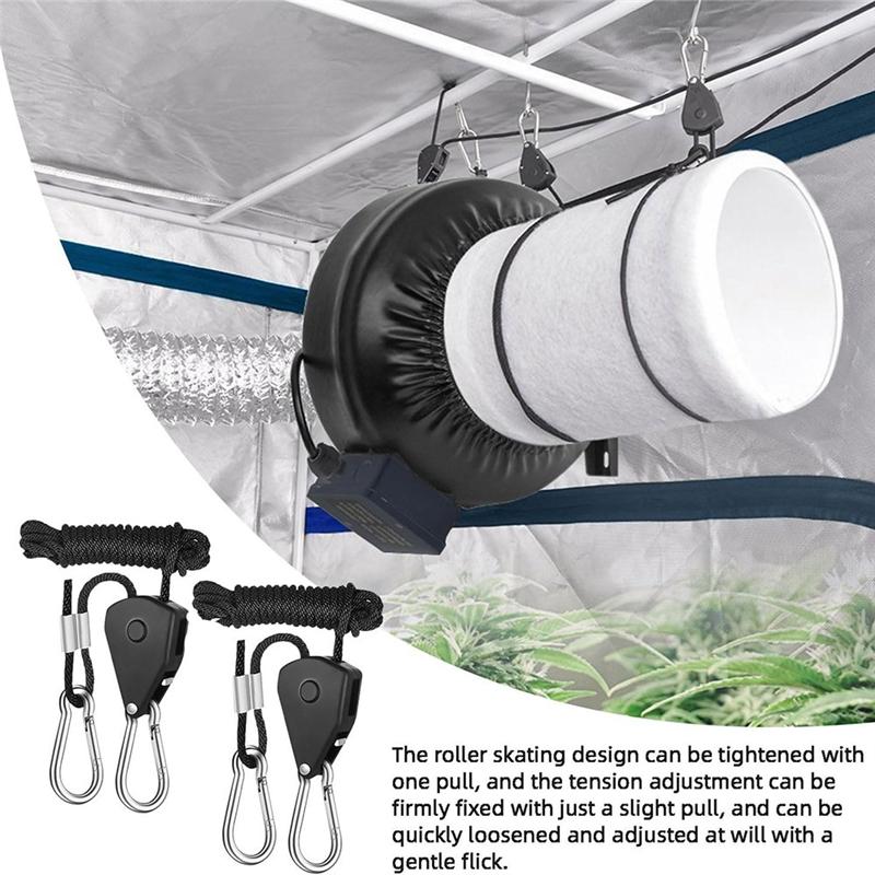 M-Modern-8Pack Ratchet Hangers, Adjustable Rope Hanger, Ratchet Rope, Pull Ratchet Hook, Adjustable Rope Hook, 2M, 1/8 Inch