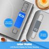 33lb Rechargeable Food Scale 304 Stainless Steel Digital Kitchen Scale with 3 Buttons Weight Grams and Ounces for Baking Cookin