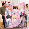 Ouran High School Host Club 2D Flat Pattern Flannel Blanket High quality All Seasons Warmth and Comfort Perfect for Christmas Gifts.DMT0925519