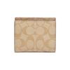 New COACH Morgan Canvas With Leather Wallet Small Size Women's Khaki CH387-IMU4V