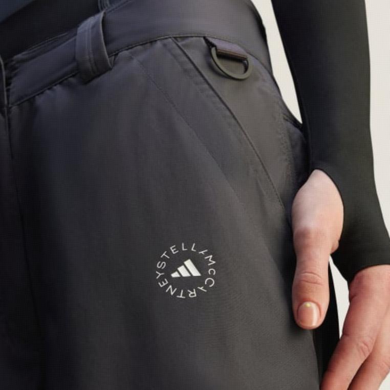 Adidas Loose Fit Zipper Solid Color Knitted Sports Pants Women Bottoms Black JI5248