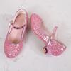 Kinder Mädchen Pailletten hochhackige Schuhe glänzende Prinzessin Kristall Schuhe zeremonielle Party Schuhe