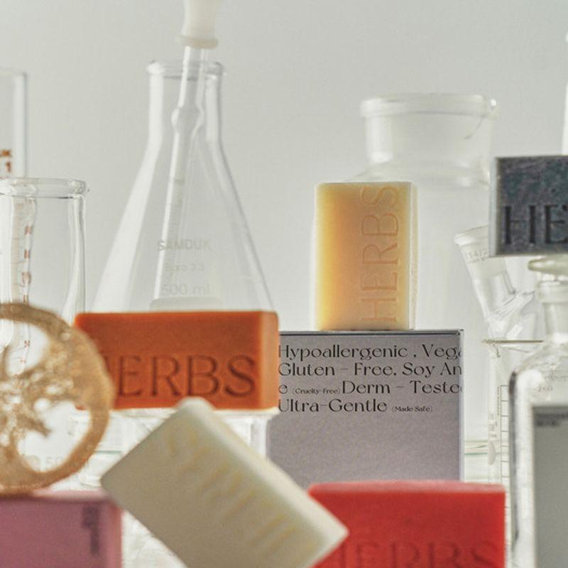 HerbsSeoul Shampoo Bar Tea Tree Oil No-Sebum Moisture Balance Brick Bar (for oily, thin, and dyed hair) Mildly Acidic Natural Solid Shampoo 100g