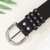 Studded Belt Leather Belt Metal Rivets Belt Pyramids Studs Belt Unisex Fashion Studded Accessory for Jeans Pants