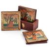 Traditional Gemstone Painting Tea Coffee Coaster Set    Handicrafts  Home Decor   Decorative Items In Living Room, Bedroom