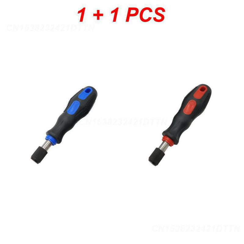 1/2PCS Suporte de chave de fenda destacável Cabo vermelho Cabeça de chave de fenda Cabo Ferramentas manuais Cabo de borracha Cabo magnético de chave de fenda