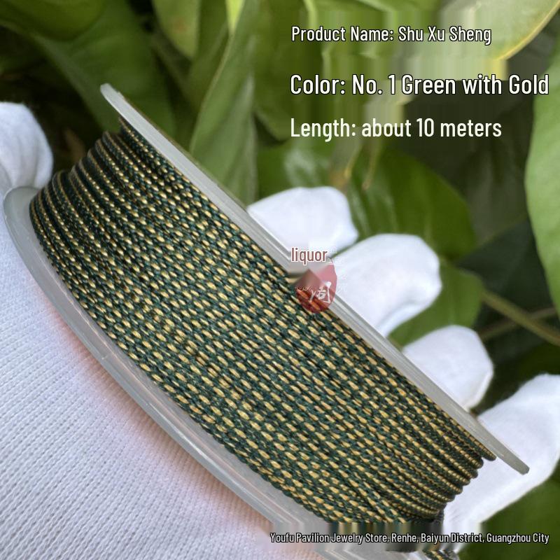 Millet Whisker 1.5mm Dragon Pattern Braided Rope - Mixed Color Thread for DIY Bracelet & Necklace