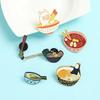 Ramen Tonkotsu Stylish Chain Brooch Geometric Design Durable Alloy Material For Fashion Enthusiasts