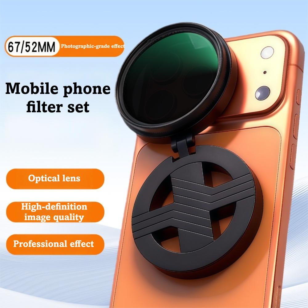 Adjustable ND2-400 Adjustable ND Filter 52mm 67mm Camera Lens Clip For Vlog