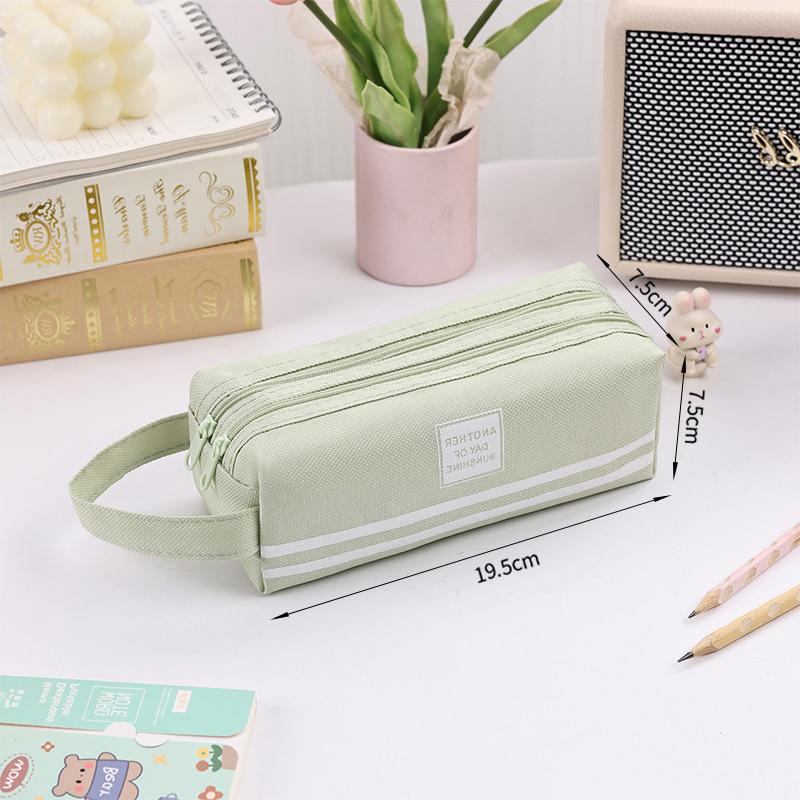 Dwuwarstwowy przenośny piórnik Oxford z podwójnym zamkiem błyskawicznym Piórnik dla uczniów Powrót do szkoły Przechowywanie Artykułów piśmienniczych