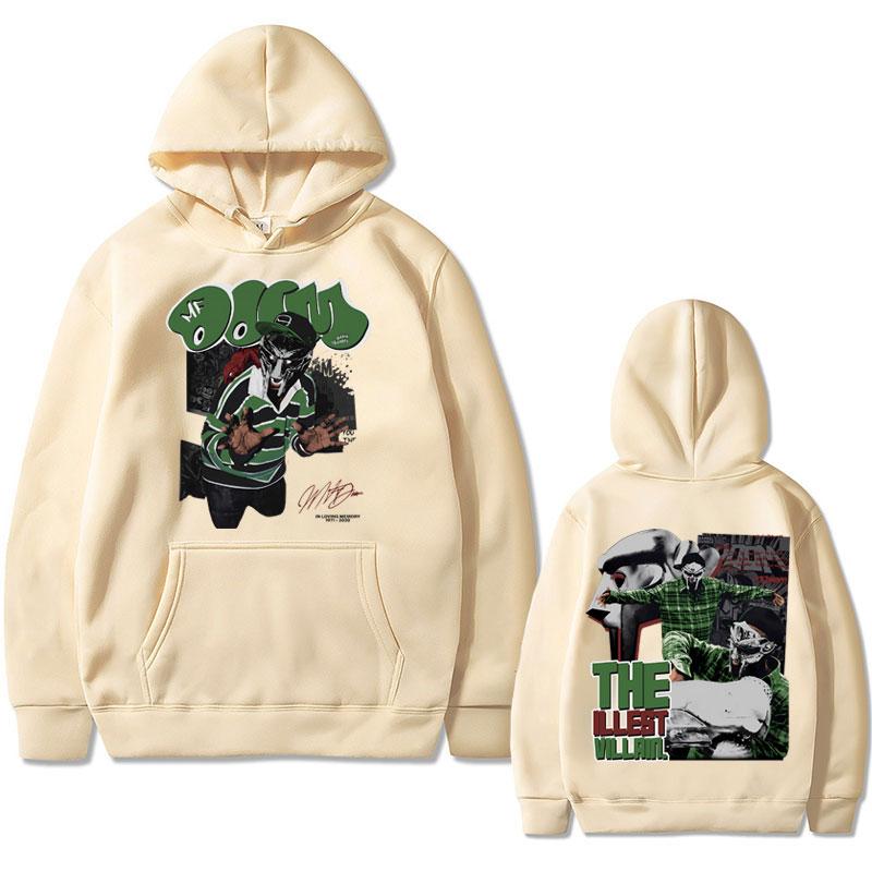 Rapper Mfdoom Madvillainy The Illest Villa Double Sidprint Hoodie Male Loose Hip Hop Sweatshirts Men Fleece Cotton Hoodies