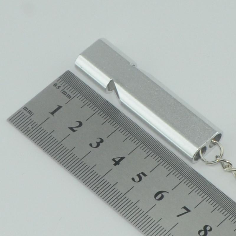 EDC Portable Double Tube High-Frequency Aluminum Whistle for Outdoor Survival