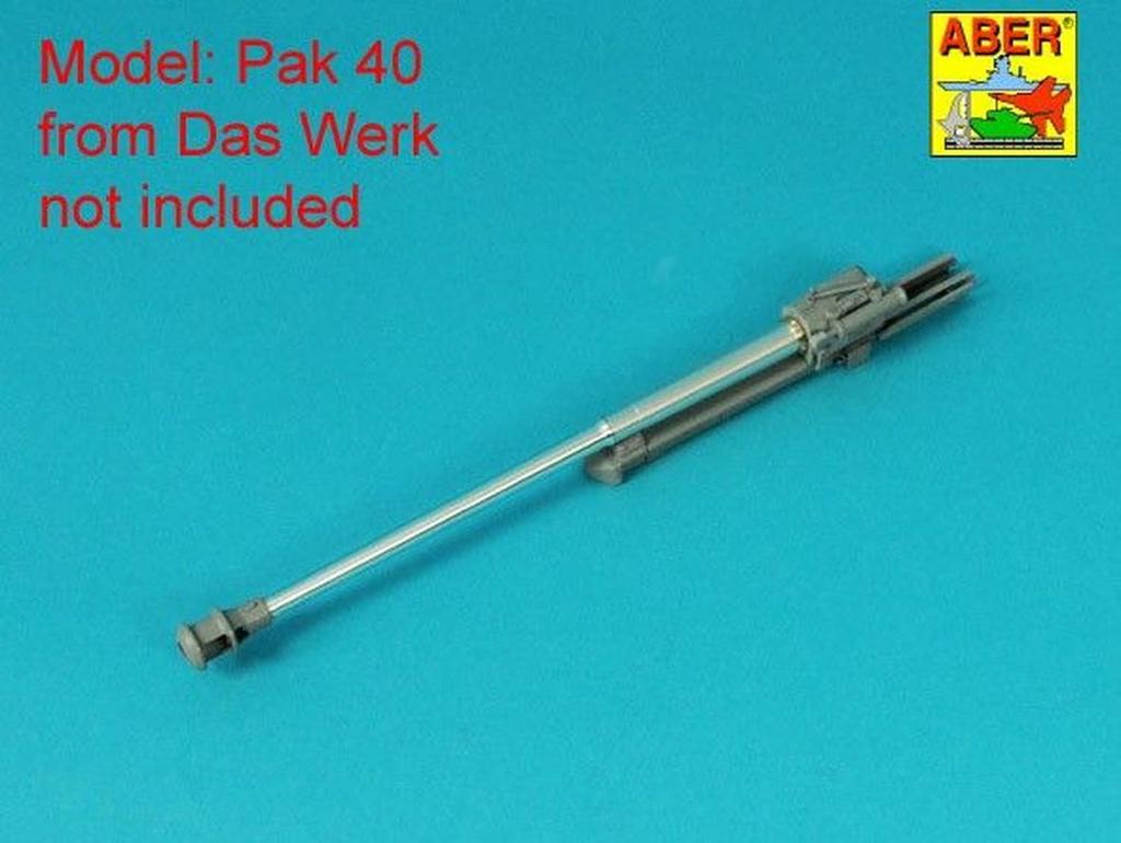 ABER German Pak40 Barrel Without Muzzle Plastic Model Parts 16L29 1/16 7.5cm Brake, (tank)