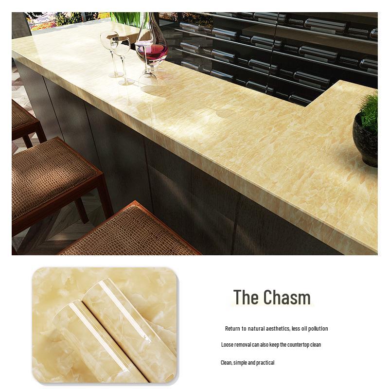 3D Marble Wall Sticker: Self-Adhesive, Oil-Proof, Thickened Decor for Bathroom, Kitchen, Wardrobe