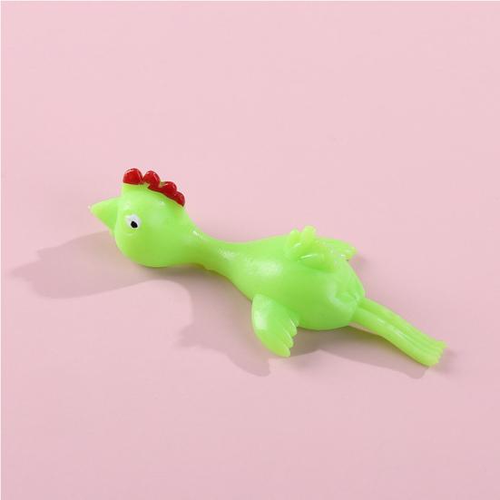 5Pcs/Set Chicken Launcher Toy High Elastic Stretch Sticky Soft TPR Stress Relief Safe Turkey Launcher Finger Toy Kids Gift