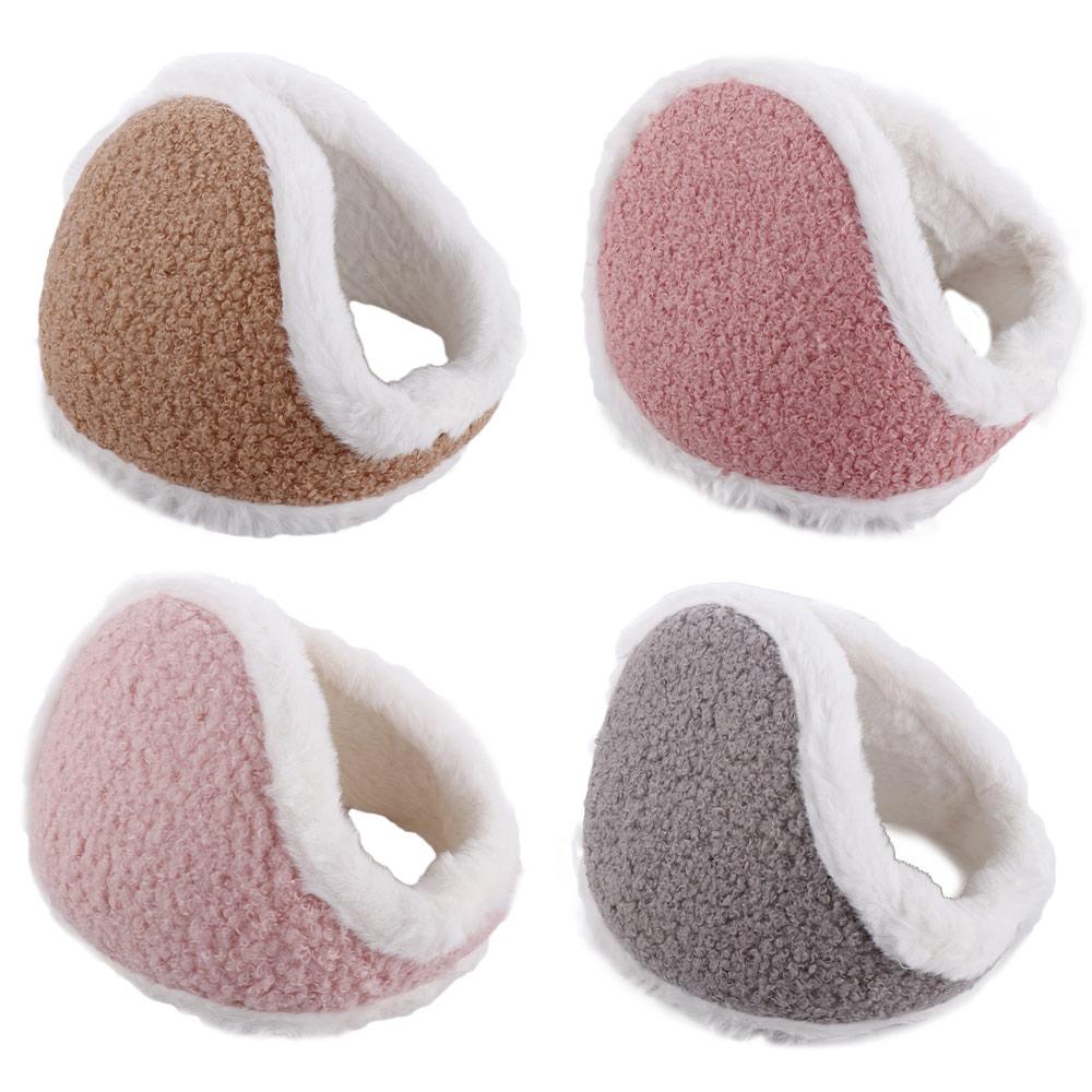Comfortable Female Male Outdoor Anti-Wind Adult Folding Ear Cover Plush Earmuffs Ear Warmers Earcap
