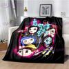 Decke mit Coraline-Druck im gotischen Stil, Animation, Kinderdecke, Familie, Nickerchen, Sofadecke, Bett, warme Decke, weiche Tagesdecke