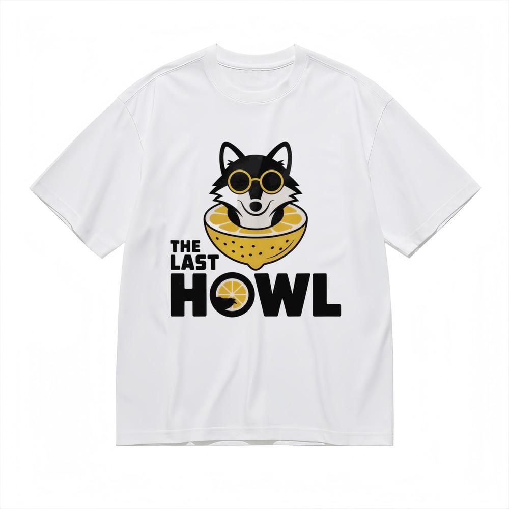 

Women s T-shirt With Citrus Playful Wolf Graphic Unisex White 100% Cotton Tee 2XL