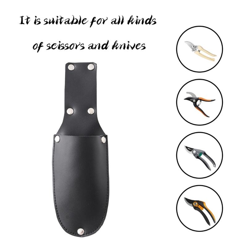 Practical Scissor Storage Case Leather Holsters Outdoor Tool Pouches Leather Texture for Scissor Collector Present