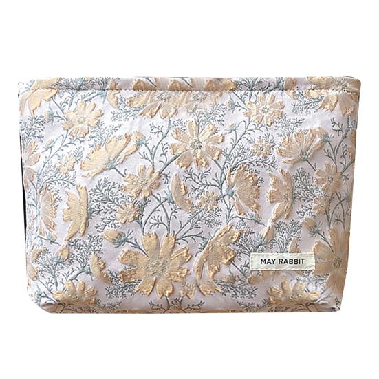 Estetyczna kosmetyczka w kwiaty kosmetyczka duża pojemność zapięcie na suwak wodoodporna damska kosmetyczka podróżna organizer na makijaż