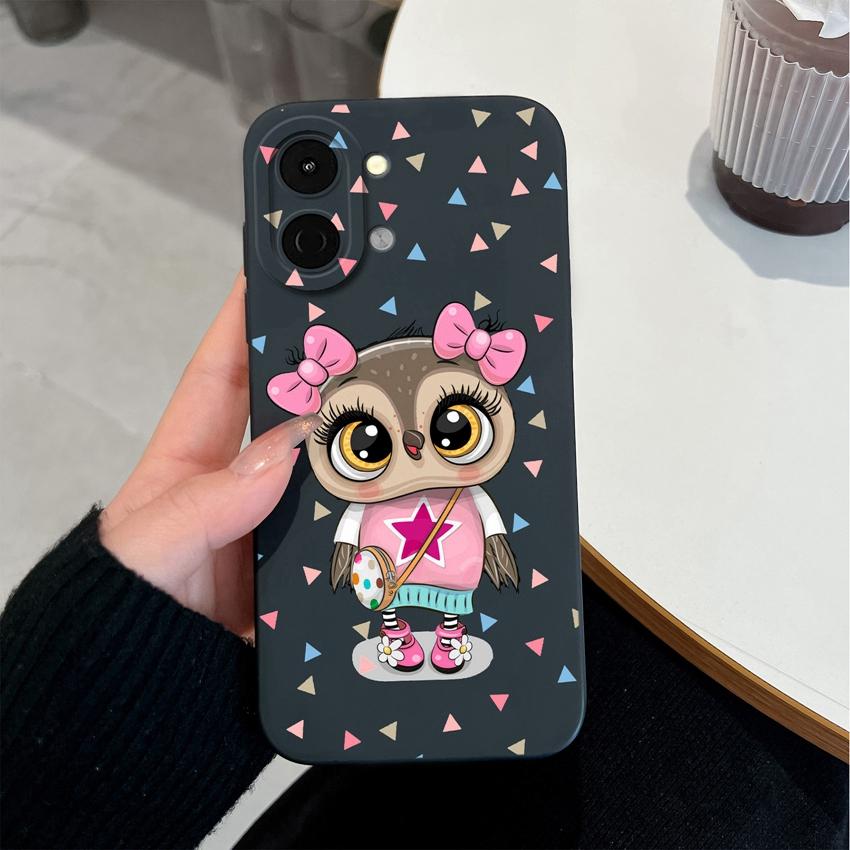 For Tecno Spark Go 3 2 1S Case Spark 30 40 40C Cover Pova 7 Pro Neo Ultra Phone Bags Cute Owl Cat Soft Liquid Silicone Anti Drop Shell For Tecno Cases