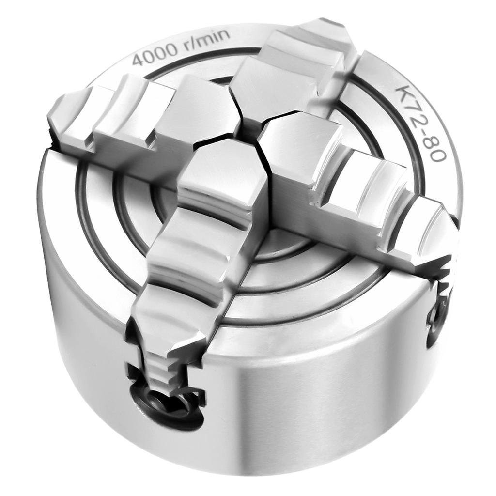 3inch K72-80 4-Jaw Independent & Reversible Jaw Metal Lathe Chuck Turning Machine Accessories