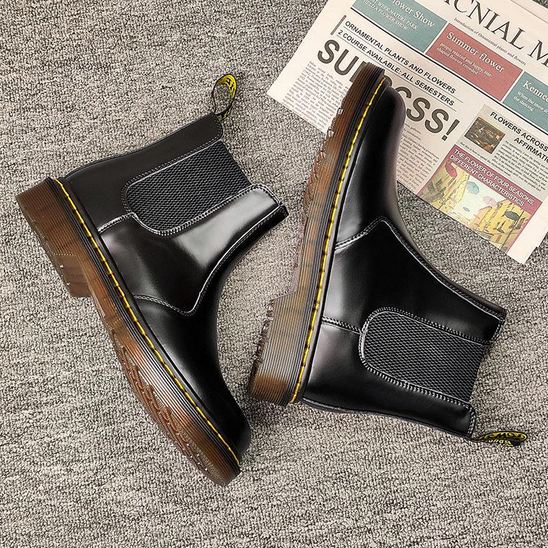 2976 high-top black Martin boots, new large-size fashionable soft leather boots, outer wear sleeve trendy casual shoes