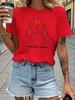 WomensLoving You Always Graphic Printed TShirt Comfort Fit Short Sleeve Casual Top with Heart Balloon Design Clothing