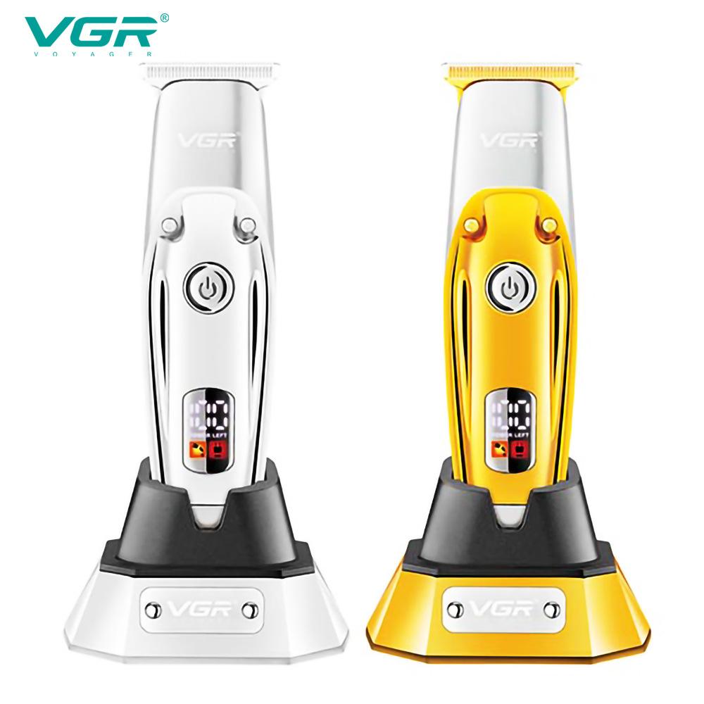 VGR 277 Electric Hair Clipper Rechargeable Portable Home Appliance Care Barber Trimmer for Men LCD USB Salon Blade Waterproof and Long-lasting
