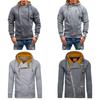 Stylish Men's Casual Solid Color Long Sleeve Zipper Hoodie Sweatshirt For Fall