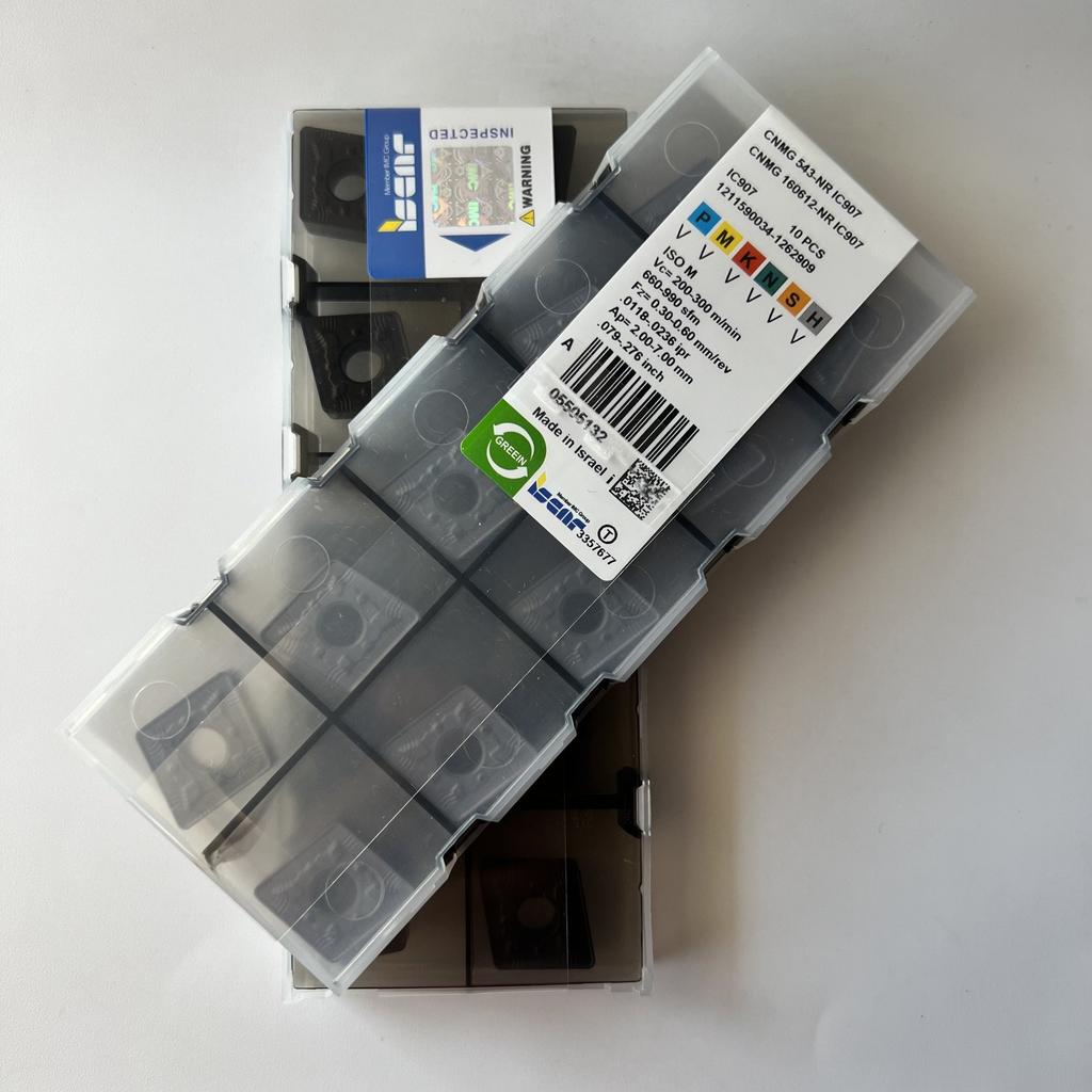 ISCAR / CNMG160612-NR IC907 / Industrial indexable carbide inserts 10 Pcs