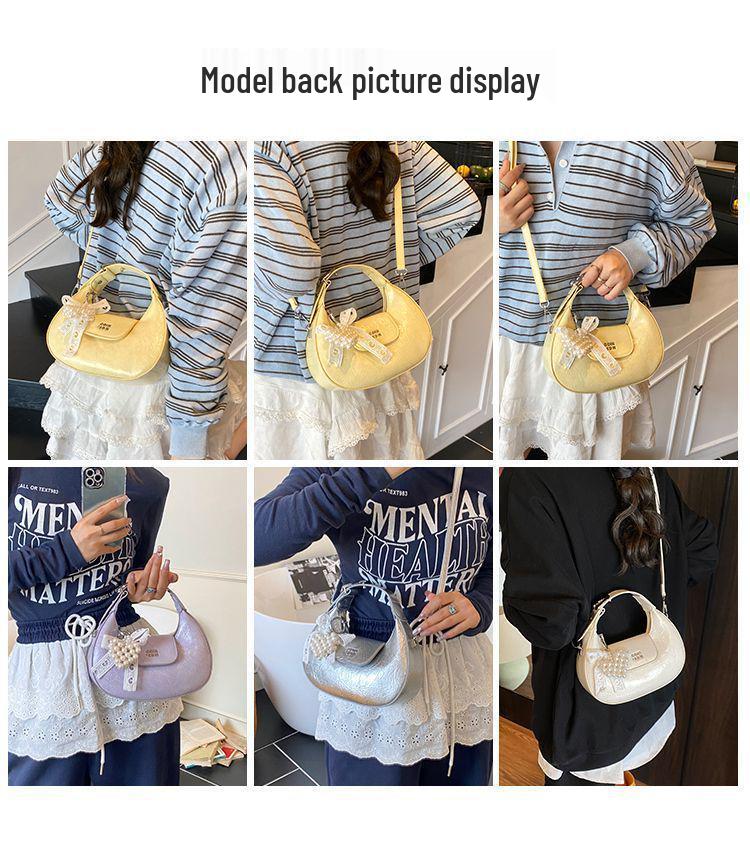 Sense of Hand Crescent Shoulder Bag: 2025 New Niche Design Dumpling-Style Crossbody for Women.