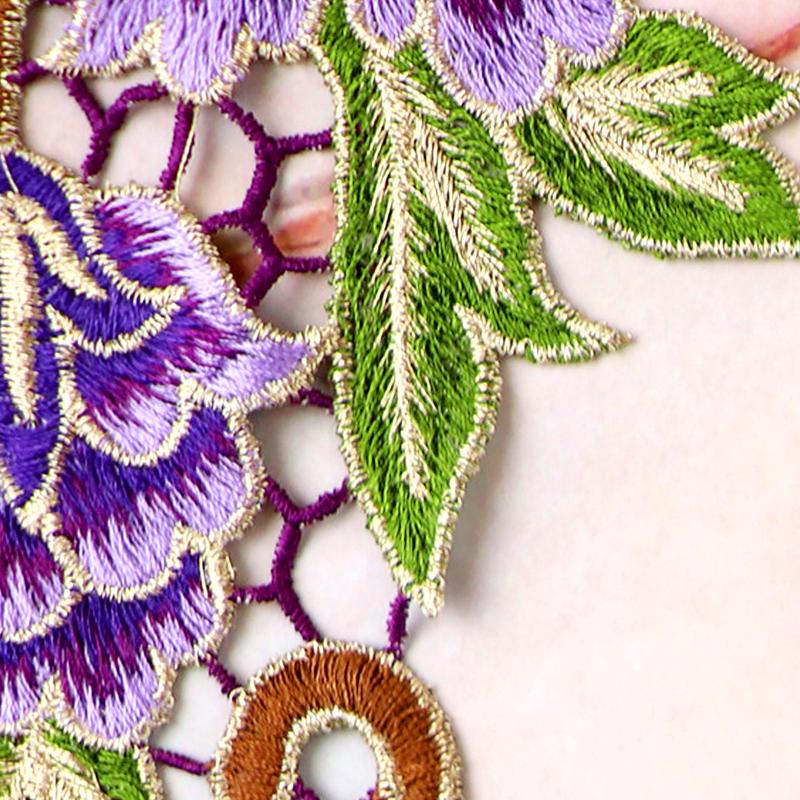 1Pair Dress Embroidered Fabric Sticker Flower Applique Fashion Garment Accessories Sewing DIY Cheongsam Patch Lace Patches