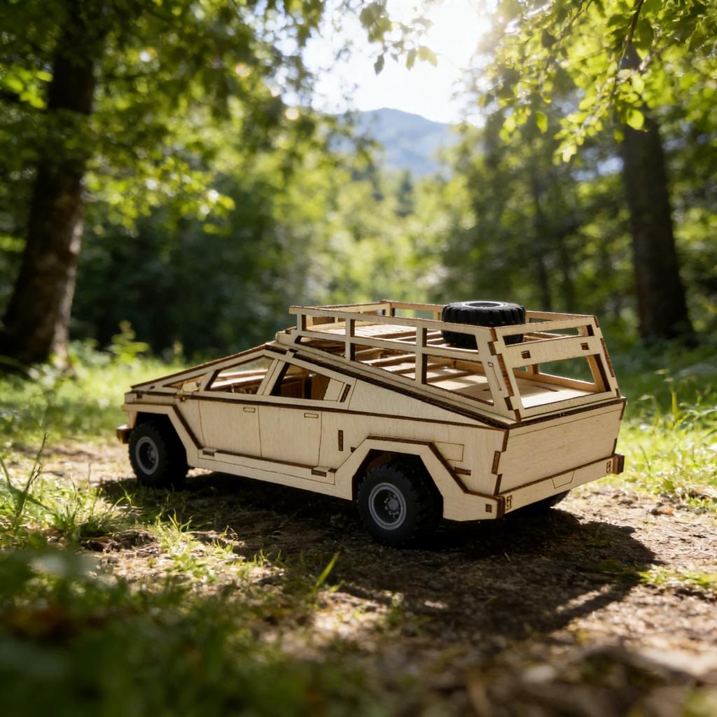 1 Wooden 3D Puzzle Travel Van DO-IT-YOURSELF Wooden Assembly Miniature Imaginative Holiday Decor Present Perfect Ideal for Family Assembly