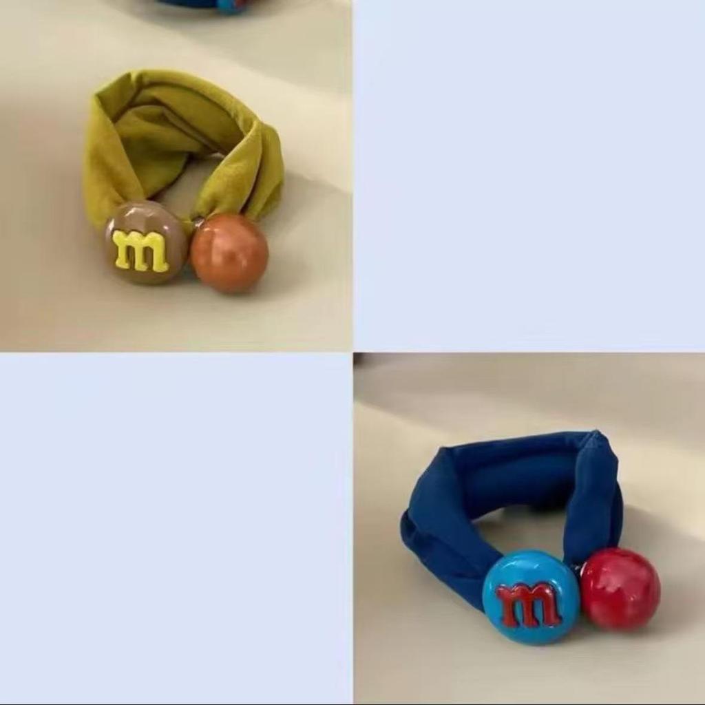 Korean-Style Seamless Elastic Hair Ties for Women - M-Shaped, Candy Colors, No-Damage, Perfect for Ponytails